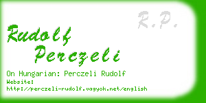 rudolf perczeli business card